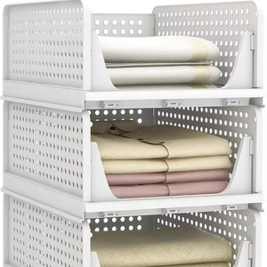 Contenitori di stoccaggio impilabili in materiale 4 pezzi per cassettiere contenitori per armadio cucina <span class=keywords><strong>bagno</strong></span> - Product Image 1