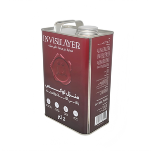 Boîte rectangulaire en fer blanc avec poignée et bouchon à vis, capacité 2L, pour emballage de peinture/produits chimiques, couleur personnalisée, logo OEM, flexographie - Product Image 4