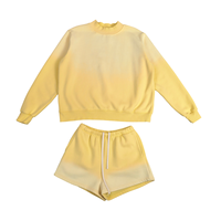Sweat-shirt vintage délavé effet soleil, coupe ample, en molleton de coton de haute qualité pour fabricants de vêtements