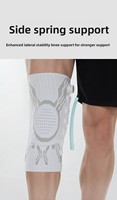 Genouillère de sport professionnelle pour adulte avec bouton de pression, support articulaire à ressorts et amorti en silicone, pour basketball, course à pied et cyclisme