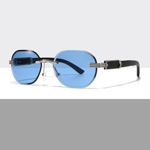 Lunettes de soleil sans monture à logo personnalisé Lunettes de soleil pour homme en bois de créateur de marque 2024 - Product Image 3