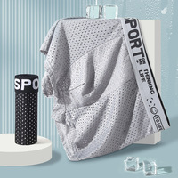 Caleçons Boxers Homme Respirants Antibactériens Sans Coutures en Maille Taille Mi-Haute en Soie Glacée Séchage Rapide Sous-vêtements Athlétiques Rafraîchissants pour l'Été