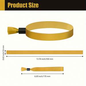 Pulsera de tela de poliéster personalizada de un solo uso con cierre para eventos - Product Image 2