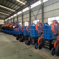 Concasseur à mâchoires mobile diesel PE200*300 neuf en stock pour usine de concassage de roches minières