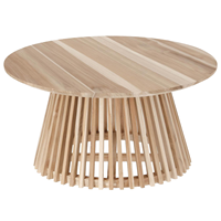 Table à manger ronde en bois de chêne classique moderne de vente chaude pour l'usage d'hôtel Table d'appoint de canapé de cercle de base en bois pour le salon