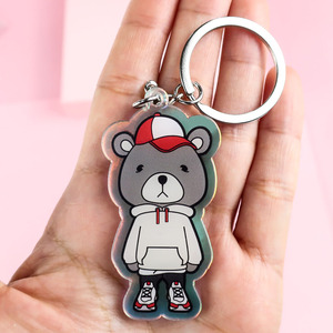 Dễ Thương Anime Dễ Thương Gấu Acrylic Keychain Kawaii Phim Hoạt Hình Keyring Acrylic Nhựa Móc Chìa Khóa Quyến Rũ Cho Phụ Nữ Túi Mặt Dây Chuyền Đồ Trang Sức Quà Tặng - Product Image 3
