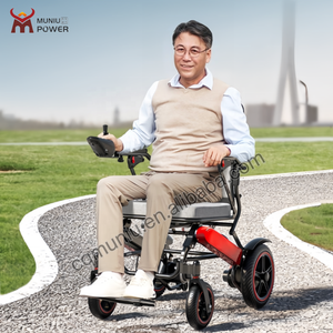 MUNIU Dual Battery 24V 250W X2 <span class=keywords><strong>silla</strong></span> de <span class=keywords><strong>ruedas</strong></span> eléctrica para discapacitados en Arabia Saudita discapacitados <span class=keywords><strong>pequeña</strong></span> <span class=keywords><strong>silla</strong></span> de <span class=keywords><strong>ruedas</strong></span> eléctrica con tracción en 4 <span class=keywords><strong>ruedas</strong></span> - Product Image 2