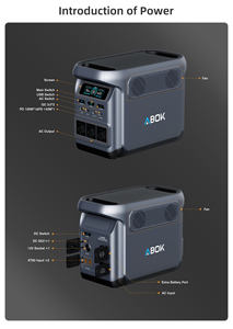 Estación de Energía Portátil ABOK de 1800W con Puerto Tipo C para Uso en Exteriores - Product Image 3
