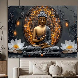 Tapisserie murale imprimée en 3D Bouddha Religion <span class=keywords><strong>indienne</strong></span> Shiva Ganesha Yoga Méditation Décoration murale pour salon Chambre - Product Image 2
