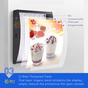 مخزون بالجملة 10 وحدات لوحة قائمة طعام LED مستطيلة للمطاعم السريعة، إعلانات للهامبرغر والدجاج المقلي، لوحة إضاءة للطلب - Product Image 4