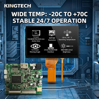 Écran tactile LCD TFT industriel extérieur Kingtech OEM 7 pouces 800x480 RGB lisible en plein soleil, modules d'affichage LCD tactiles HD-MI