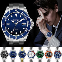 Jam Tangan Pria Bisnis OEM Original, Merek Mewah, Baja Anti Karat, Tahan Air, Otomatis Mekanis untuk Pria