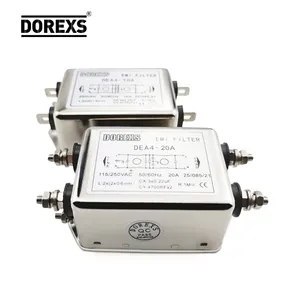 Dorex fabricants de filtres Emi 6a 10A 20A 25A haute performance emc emi alimentation filtre de bruit
