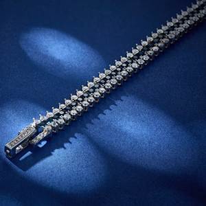 Pulsera de tenis de moda al por mayor, pulsera de mujer de circón chapado en rodio, joyería de eslabones de cadena - Product Image 5