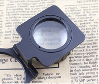 Professional Inspection Magnifying Mirror Double-Layer Glass Lens Alloy Foldable Magnifier with LED Light Metal