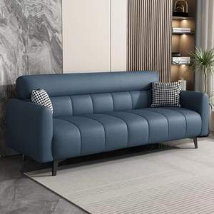 Sofá Cama Seccional Moderno de 3 Plazas, Tapicería de Cuero PU, Ecológico y Duradero para Comedor, Hotel, Apartamento, Uso <span class=keywords><strong>Exterior</strong></span> - Product Image 1