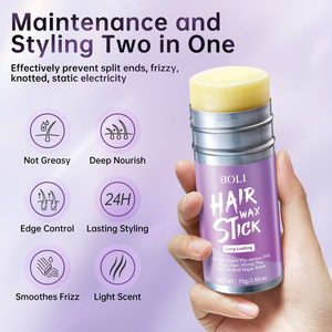 OEM 헤어 케어 내추럴 엣지 컨트롤 강력 고정 무백색 잔여물 방지 프리즈 방지 내추럴 스타일링 젤 왁스 스틱 - Product Image 5