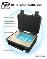 Compteur de particules portable haute précision ISO4406 ADDITION pour l'analyse de la propreté des fluides hydrauliques, protection IP57