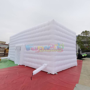 Carpa inflable tipo domo, de calidad comercial, para fiestas al aire libre, en forma de cubo blanco, en venta. - Product Image 4