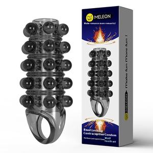 Bestseller Hochwertige TPE Silikon hülle Weich gummi Ber mit extra gepunktetem Design für wieder verwendbare Penis kondome - Product Image 1