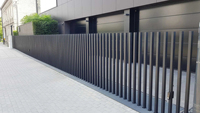 Clôture à lame en aluminium 3D Persienne en aluminium Clôture multi-rails 30-80cm pour cour avant, portail de garage et clôtures