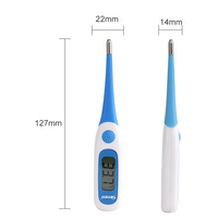 Thermomètre clinique numérique oral rectal pour bébé adulte, pointe flexible, étanche, grand écran LCD