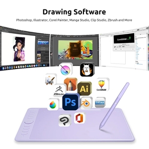 Tablette à <span class=keywords><strong>dessin</strong></span> Parblo Intangbo, stylo sans batterie à 8192 niveaux et tablette d'art numérique à 8 touches chaudes pour le <span class=keywords><strong>dessin</strong></span> d'illustration - Product Image 5