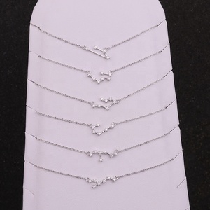18K Oro Placcato Asimmetrico Stella <span class=keywords><strong>Astrologia</strong></span> Oroscopo <span class=keywords><strong>Zodiaco</strong></span> 12 Segni Cavo Della Collana Della Catena Dei Monili - Product Image 3