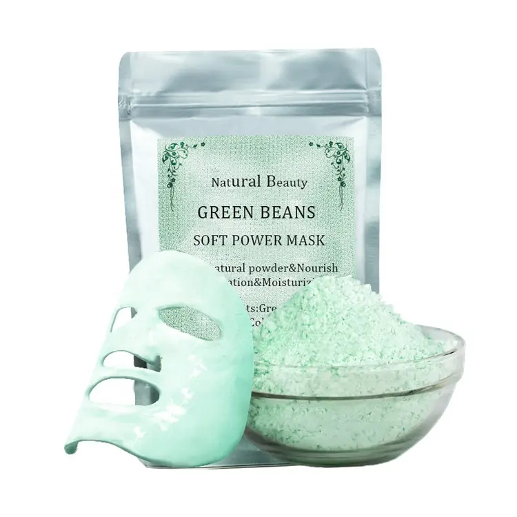 Großhandel OEM Natural Organic Green Beans Gesichts behandlung Peel off Clay Mask Powder
