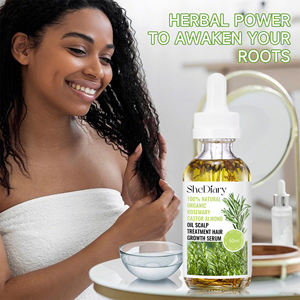 Sérum capillaire pour le soin du cuir chevelu à l'huile de romarin et de ricin 100% naturel et biologique, marque privée, pour hommes et femmes, traitement capillaire, huile de croissance - Product Image 5