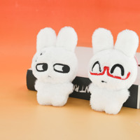Porte-clés en peluche personnalisé, jouets en peluche lapin, breloque en peluche douce sur mesure, vente en gros, jouets en peluche lapin de Pâques pour enfants