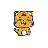 Mascotte tigre patch autocollant tigre animal brodé patch pour chapeau sac vêtement femme homme