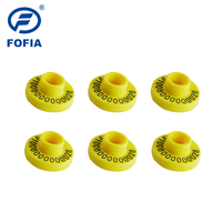 Étiquette d'oreille pour animaux ET956 certifiée ICAR, FDX-B, jaune, de haute qualité, RFID, TPU stérilisé, pour la vente, étiquettes d'oreille pour moutons et chèvres