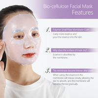 Masque facial hydratant jetable en bio-cellulose infusé de vitamine C et d'acide hyaluronique pour éclaircir la peau