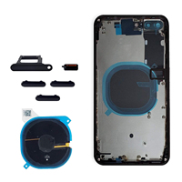 Boîtier arrière de haute qualité, cadre métallique, verre arrière, plateau pour carte SIM pour iPhone 8 Plus, coque arrière de téléphone portable