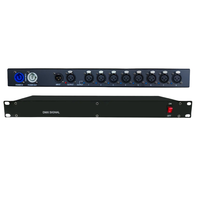 8-Way pencahayaan panggung DMX 512 Dimmer 12V DJ Splitter Amplifier Isolator 8A Output saat ini Distributor Manual untuk tahap Dimmer