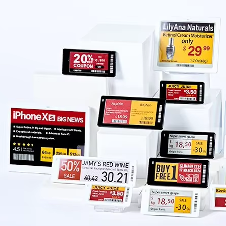 Zkong Factory Direct 2.66 Inch Electronic Shelf Label Price Display Retail ESLs with Plastic Material