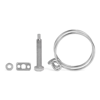 Collier de serrage à double fil en acier inoxydable 304 support de tuyau pour gaz/eau avec boulons pour fixation de tuyau collier de serrage en caoutchouc