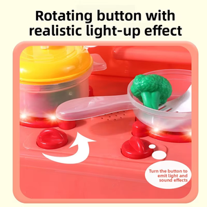 Ensemble de <span class=keywords><strong>cuisine</strong></span> en plastique pour enfants, jouet de <span class=keywords><strong>simulation</strong></span> de <span class=keywords><strong>cuisine</strong></span> réaliste avec fonction de pulvérisation miniature, jouet éducatif pour les enfants de 4 à 6 ans - Product Image 3