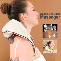 Masseur Électrique Écharpe pour Épaules et Nuque, avec Pétrissage et Compresse Chaude, pour la Colonne Cervicale, le Cou et les Muscles Trapèzes, Utilisation à Domicile et en Voiture