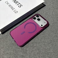 Coque de téléphone couleur bonbon pour iPhone 18 17 16 Pro Max avec anneau magnétique intégré, boutons latéraux antidérapants, protection quotidienne contre les chutes