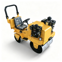 Compacteur routier vibrant à double tambour, à poussée manuelle, 5,5 CV, à essence