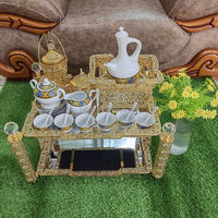 Ensemble de table à café et à thé en fonte dorée éthiopienne de luxe, modèle 2026, très demandé