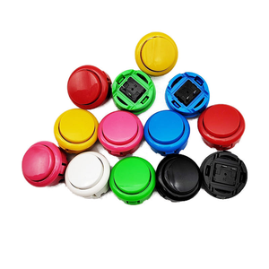 30mm Sanwa Type Plastic Momentary Round Push Button <b>Arcade</b> Plastic Push Button with Built-in Microswitch for Sale - Product Image 1