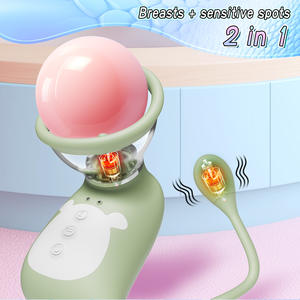 Grensoverschrijdende Nieuwe Volwassen Plezier Voor Eierspringen Meisje Speelgoed Vrouw Zuigen Elektrische Borst Massager Vibrators Voor Koppels - Product Image 2