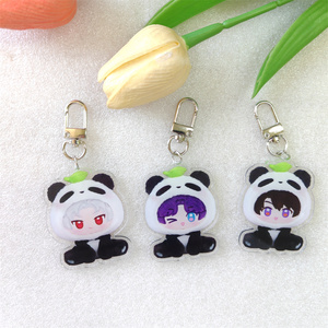 Kpop Hearts2Hearts Porte-clés <span class=keywords><strong>de</strong></span> dessin animé mignon sac breloques impression double face Jiwoo <span class=keywords><strong>Carmen</strong></span> Yuha Stella Juun Fans Collection accessoires - Product Image 1