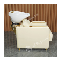 Fauteuil de Coiffure de Luxe Moderne, Équipement de Salon de Beauté, Chaise de Barbier à Base Dorée