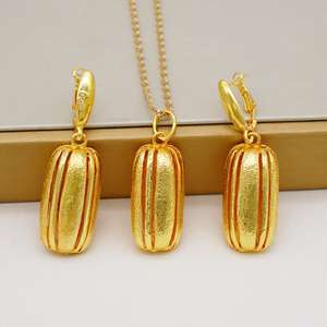 Mirafeel — boucles d'oreilles design et collier de style italien, ensemble de breloques pour femmes, cadeaux en or pour fête de mariage, <span class=keywords><strong>bijoux</strong></span> de mariée, EP181, nouvelle collection - Product Image 3