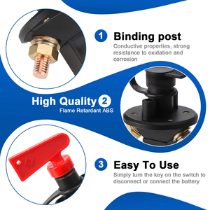 Phổ 12/24V 4 thiết bị đầu cuối Pin isolator Master Power isolator cắt ra/OFF Kill chuyển FIA loại Kit Xe đua Rally - Product Image 4