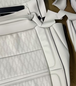 Funda de Asiento de Coche de Cuero Nappa Blanco Personalizada, Reemplazo Completo para Lincoln Navigator Business Car - Product Image 3